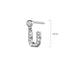 Solid 925 Sterling Silver Initial Crystal Personalised Alphabet Letter Earrings